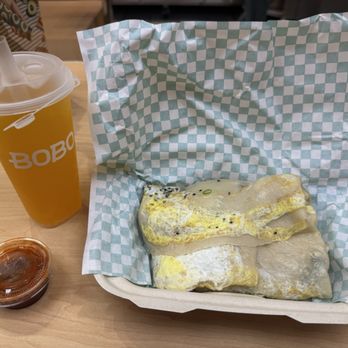 BOBO - Chicken Egg Wrao (with mango green tea and recommended sauce). - Fast Food Near Me - Houston, Texas