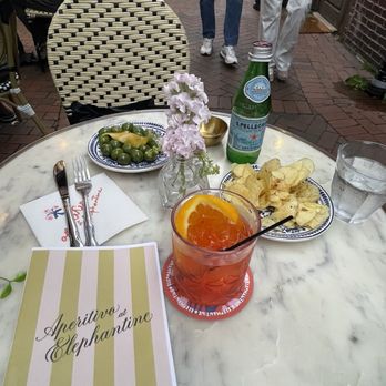 Elephantine Bakery - Aperol spritz, complimentary chips (so European) and olives - Bakeries Near Me - Portsmouth, New Hampshire Elephantine Bakery - Aperol spritz, complimentary chips (so European) and olives - Bakeries Near Me - Portsmouth, New Hampshire