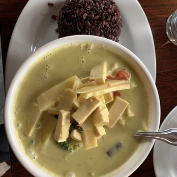 The Coconut Downtown - Green curry tofu and brown rice! - Thai Near Me - Reno, Nevada The Coconut Downtown - Green curry tofu and brown rice! - Thai Near Me - Reno, Nevada