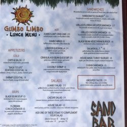 Lunch menu