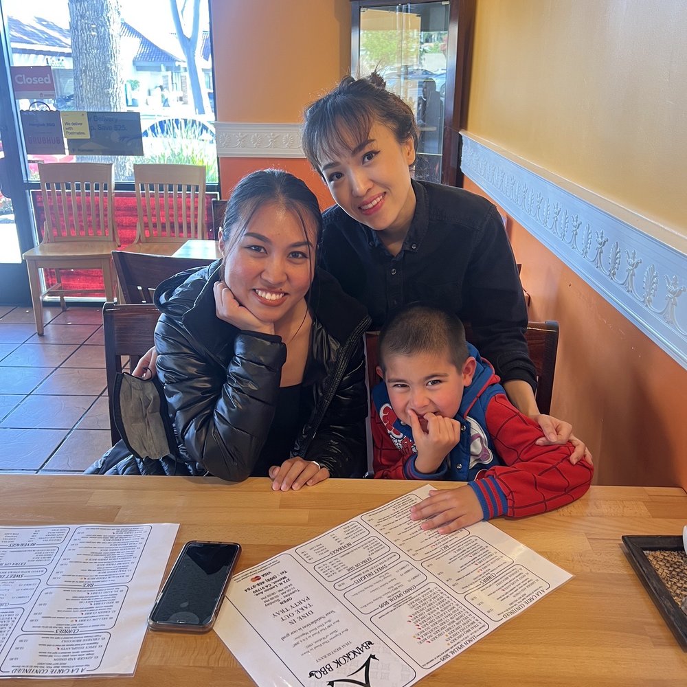 Bangkok BBQ - Me and my son with an sweet owner. - Thai Near Me - Walnut, California