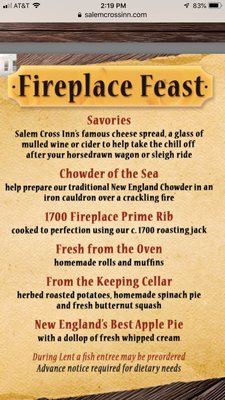 Menu photo 3 Salem Cross Inn West Brookfield, MA