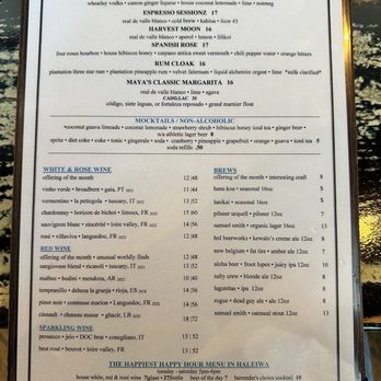 Maya's Tapas and Wines - Drink Menu - Tapas/Small Plates Near Me - Haleiwa, Hawaii Maya's Tapas and Wines - Drink Menu - Tapas/Small Plates Near Me - Haleiwa, Hawaii