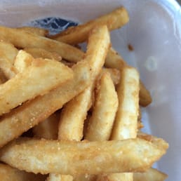 Fries were thrown into a styrofoam container fresh out of the dryer... Whoops! Fries were thrown into a styrofoam container fresh out of the dryer... Whoops!