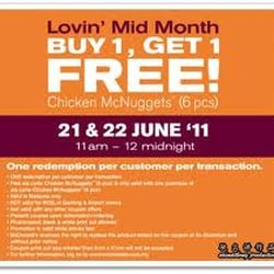 McDonald's - good old vouchers?
