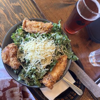 Structures Brewing - Kale Caesar with Fried Chicken - Brewpubs Near Me - Bellingham, Washington