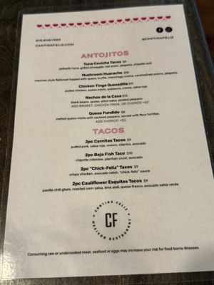 Menu photo 1 Cantina Feliz Ambler, PA Menu photo 1 Cantina Feliz Ambler, PA