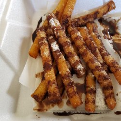Dixie Lanes ZZ's Bar & Gril - Best funnel fries...all their food is homemade cooking. Love to eat here
