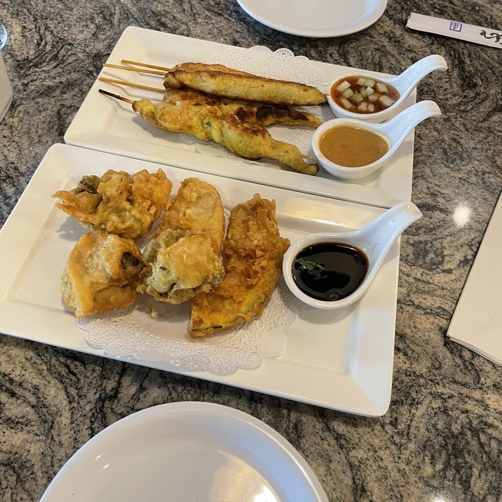 RAAN THAI - Chicken satay and Japanese style fried vegetables - Thai Near Me - Fairview Park, Ohio RAAN THAI - Chicken satay and Japanese style fried vegetables - Thai Near Me - Fairview Park, Ohio