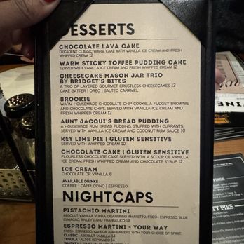 Tommy's Tavern + Tap - Desserts & nightcap menu - American Near Me - Freehold, New Jersey Tommy's Tavern + Tap - Desserts & nightcap menu - American Near Me - Freehold, New Jersey