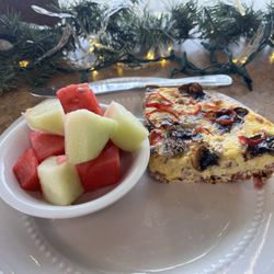 Moose Creek Cafe and Bakery - Sausage, bacon, sweet pepper, & cheese quiche