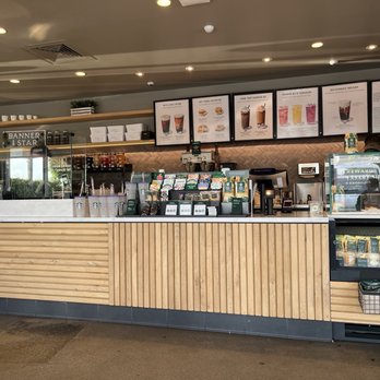 Starbucks - a coffee shop with a wooden counter - Coffee & Tea Near Me - Lodi, California