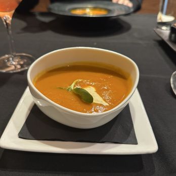 Etc Restaurant - Tomato and sweet potato bisque which - New American Near Me - Nashville, Tennessee