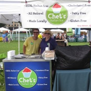 Chet's Italian Ice - a man and a woman behind a table - Ice Cream & Frozen Yogurt Near Me Chet's Italian Ice - a man and a woman behind a table - Ice Cream & Frozen Yogurt Near Me