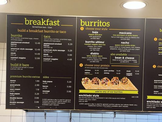 Menu photo 2 Baja Fresh Las Vegas, NV