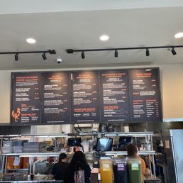 Menu and front counter Menu and front counter