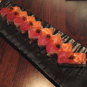 MF Sushi - Spicy Tuna Osaka Box Style roll (it's was literally shaped like a box, it's cute) - Sushi Bars Near Me - Houston, Texas