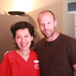 Sun Dental Group - Grace Sun, DDS - Jason Statham with his tooth fairy Dr. Sun