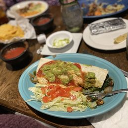 Looks messy but oh so delicious. Veggie burrito. Looks messy but oh so delicious. Veggie burrito.