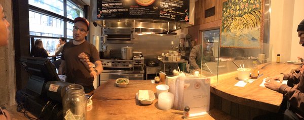 Photo of Azalina's - San Francisco, CA, US. Panorama of the interior from the ordering counter