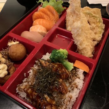 iSushi Japanese Restaurant - iSushi Box w/ sashimi & unagi on rice $17.99 incl miso soup - Japanese Near Me - Vancouver, British Columbia iSushi Japanese Restaurant - iSushi Box w/ sashimi & unagi on rice $17.99 incl miso soup - Japanese Near Me - Vancouver, British Columbia
