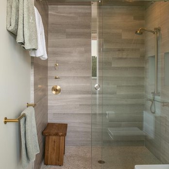 Rust Tile & Stone - Limestone shower install by RTS - Tiling Near Me