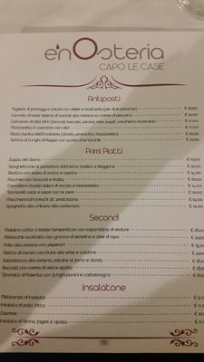 Menu photo 4 Enosteria Capolecase Rome, RM