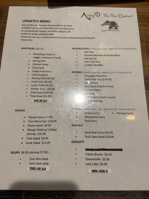 Menu photo 3 Aroy-D The Thai Elephant Verona, NJ