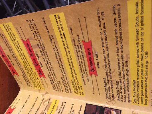 Menu photo 5 Stingrays Taphouse Port Aransas, TX