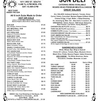 Sun Deli - Delis Near Me - Jacksonville Beach, Florida