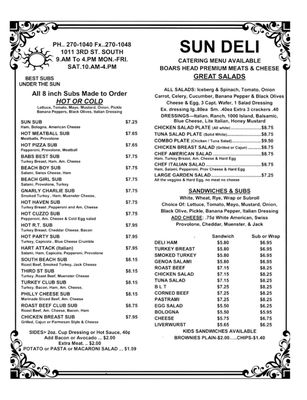 Menu photo 3 Sun Deli Jacksonville Beach, FL