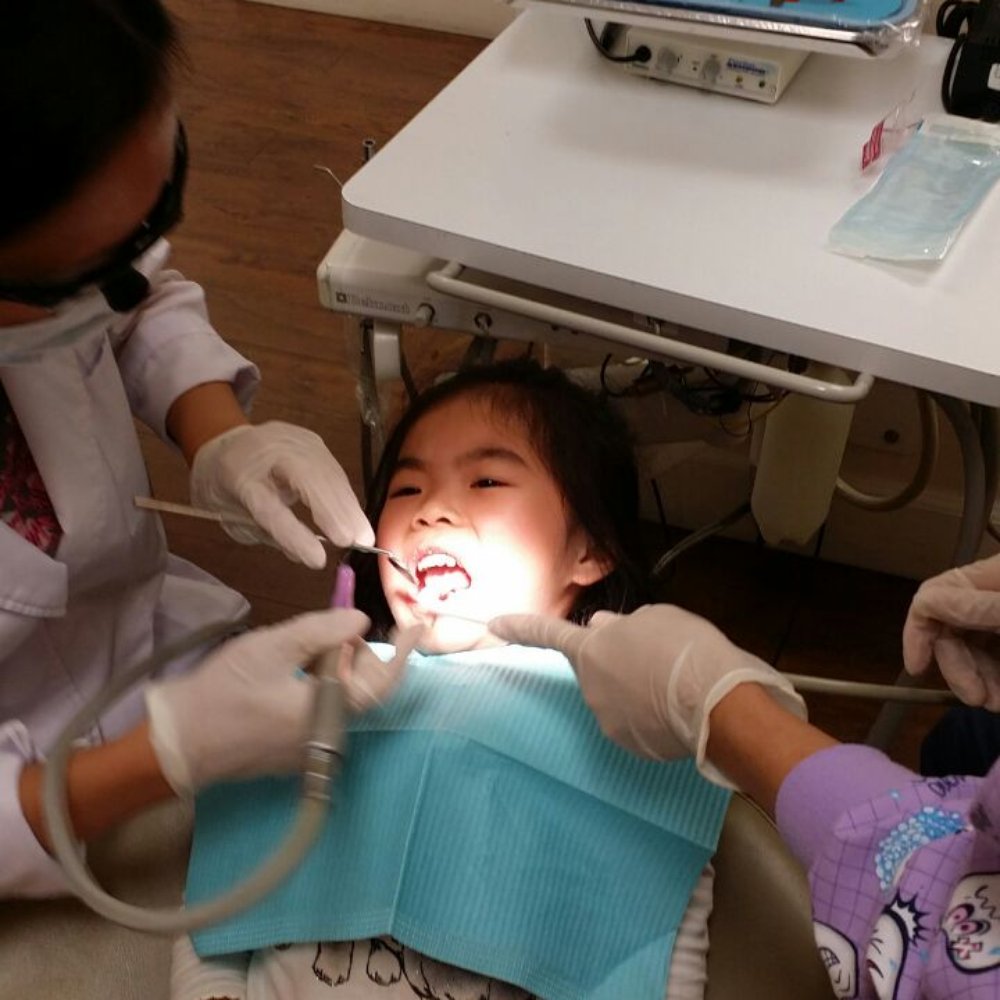 Katelyn is enjoying the check up Katelyn is enjoying the check up