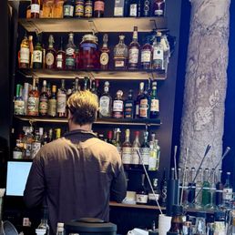 The bar at the front