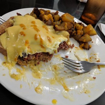 Theo's Cozy Corner - Corn beef hash and eggs with hollandaise sauce. - Breakfast & Brunch Near Me - Boston, Massachusetts