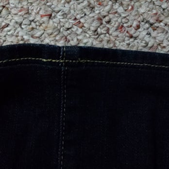 Vapor Sudden Service Cleaners - Example of their original hem line. Vertical seam isn't lined up and aparent gap between new and original hem. - Sewing & Alterations Near Me - Monterey, California Vapor Sudden Service Cleaners - Example of their original hem line. Vertical seam isn't lined up and aparent gap between new and original hem. - Sewing & Alterations Near Me - Monterey, California