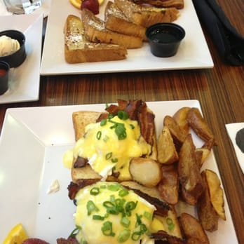 Ku-Va - vanilla cinnamon french toast && eggs benedict w bacon instead of ham - Cuban Near Me - Miami, Florida Ku-Va - vanilla cinnamon french toast && eggs benedict w bacon instead of ham - Cuban Near Me - Miami, Florida