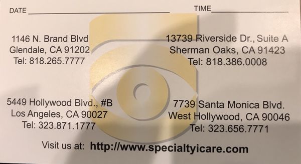 Specialty Eye Care Medical Center 1146 N Brand Blvd Glendale Ca Laser Surgery Mapquest