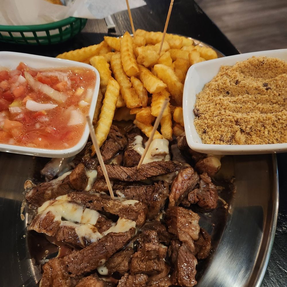 Boteco Do Brazil - Picanha dinner with French fries, farofa and their salsa - Brazilian Near Me - Cary, North Carolina