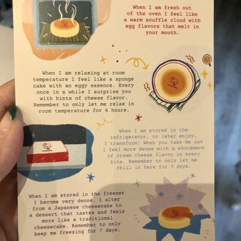 Uncle Tetsu - Cute information about the "Life of a Cheescake" - Desserts Near Me - Hacienda Heights, California Uncle Tetsu - Cute information about the "Life of a Cheescake" - Desserts Near Me - Hacienda Heights, California