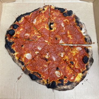 Atticus Market - Tomato Sauce Pie with Sliced Garlic - Grocery Near Me - New Haven, Connecticut Atticus Market - Tomato Sauce Pie with Sliced Garlic - Grocery Near Me - New Haven, Connecticut