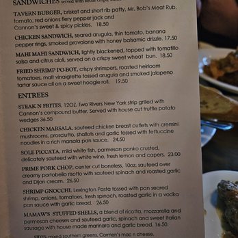 The Obstinate Sons - Menu - American Near Me - Lexington, Kentucky