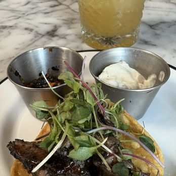 Broken Spirits Distillery - Smoked Tri-tip tostada - Distilleries Near Me - Long Beach, California