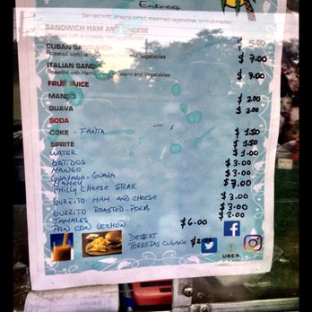 La Palmerita - Menu - Street Vendors Near Me - Jacksonville, Florida