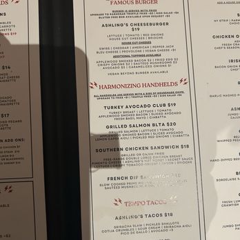 Ashling Kitchen and Bar - Menu - New American Near Me - Crofton, Maryland