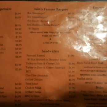 Josh's Bar & Grill - Menu - Bars Near Me - Hampton, Virginia