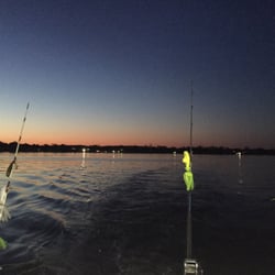 PrimeTime Fishing Charter - Sunrise on the Chesapeake. Fishing for some rockfish aka striped bass.