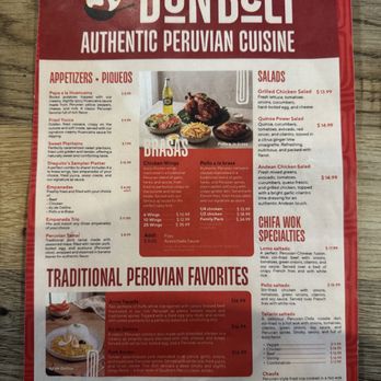 Don Beli Peruvian Food - Menu front - Peruvian Near Me - Killeen, Texas Don Beli Peruvian Food - Menu front - Peruvian Near Me - Killeen, Texas