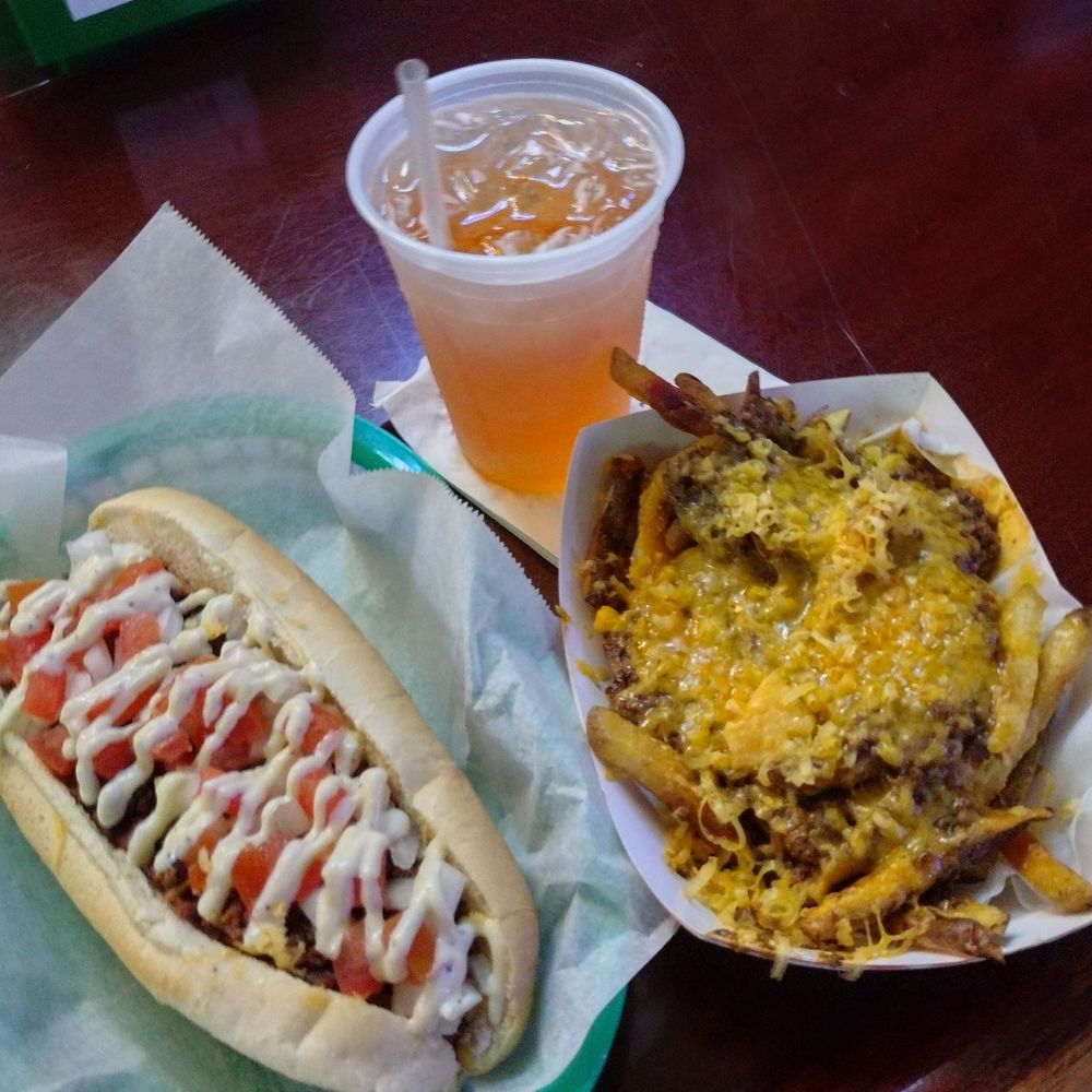 Da Weenies - I paired the chili cheese fries and custom order bacon club dog, with an ice cold cider at Micks Irish Pub next door. - Hot Dogs Near Me - New Orleans, Louisiana Da Weenies - I paired the chili cheese fries and custom order bacon club dog, with an ice cold cider at Micks Irish Pub next door. - Hot Dogs Near Me - New Orleans, Louisiana