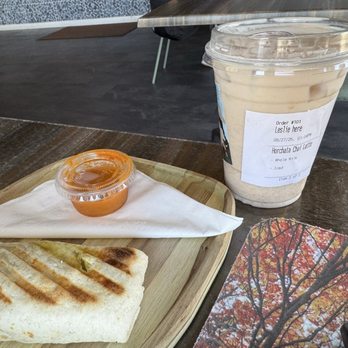 Terra Coffee - Chorizo Verde Burrito and Horchata Chai Latte - Coffee & Tea Near Me - Chicago, Illinois