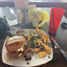 The fourgasm burger. Delicious! The fourgasm burger. Delicious!
